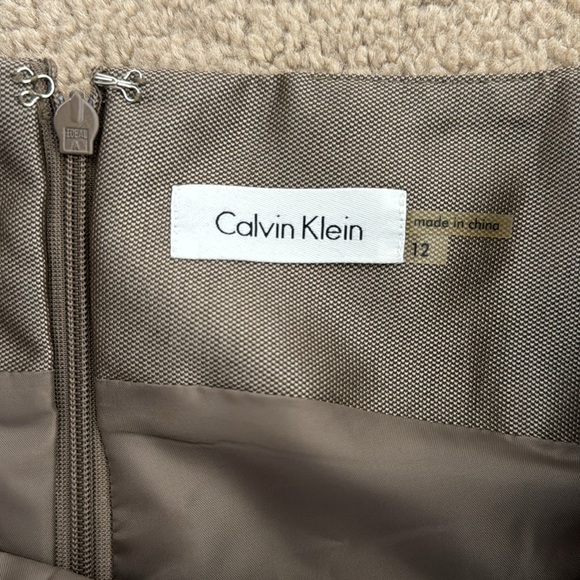 Calvin Klein Metallic Brown Dress Office Wear Size 12 - Picture 9 of 10